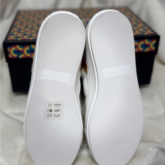 NIB 🌺 Kurt Geiger London Southbank Metallic Leather Platform Sneakers Sz 8.5 - Picture 8 of 12